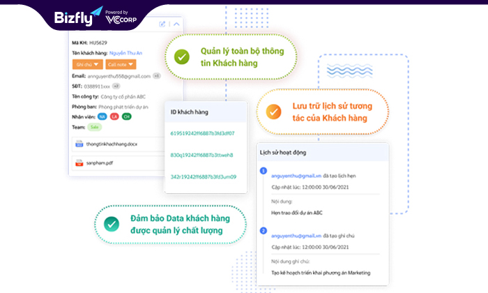 Bizfly giúp phân loại data, gắn tags khách hàng